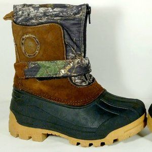 OZARK Boys Camouflage Rain,Hiking,Snow Boots Kids 13 Zip-up Velcro secure straps
